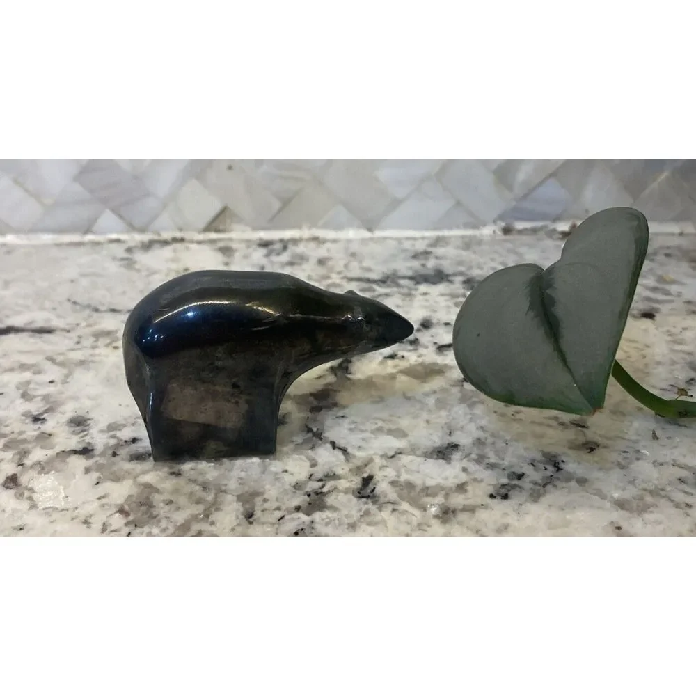 Vintage Dansk Silverplate Figurine Bear Paperweight‎ Gunnar Cyren Polar Bear